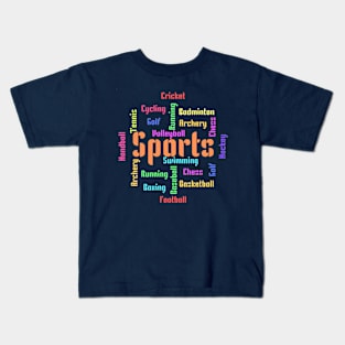 Sports Word art Kids T-Shirt